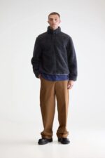 Jeremy zip-up teddy sweatshirt (252 / M / CHARCOAL) - Image 7