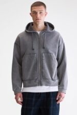 Falkon zip-up hoodie (252 / M / BLACK BLUE) - Image 2