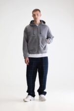 Falkon zip-up hoodie (252 / M / BLACK BLUE) - Image 3