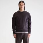 Flake crewneck sweatshirt (252 / M / DARK PURPLE)