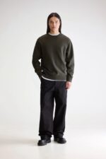 Flake crewneck sweatshirt (252 / M / DARK OLIVE) - Image 3
