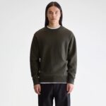 Flake crewneck sweatshirt (252 / M / DARK OLIVE)
